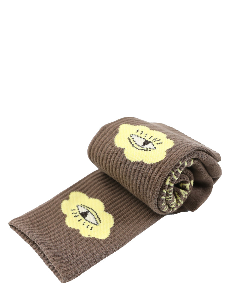 Eye Cloud Brown Sock