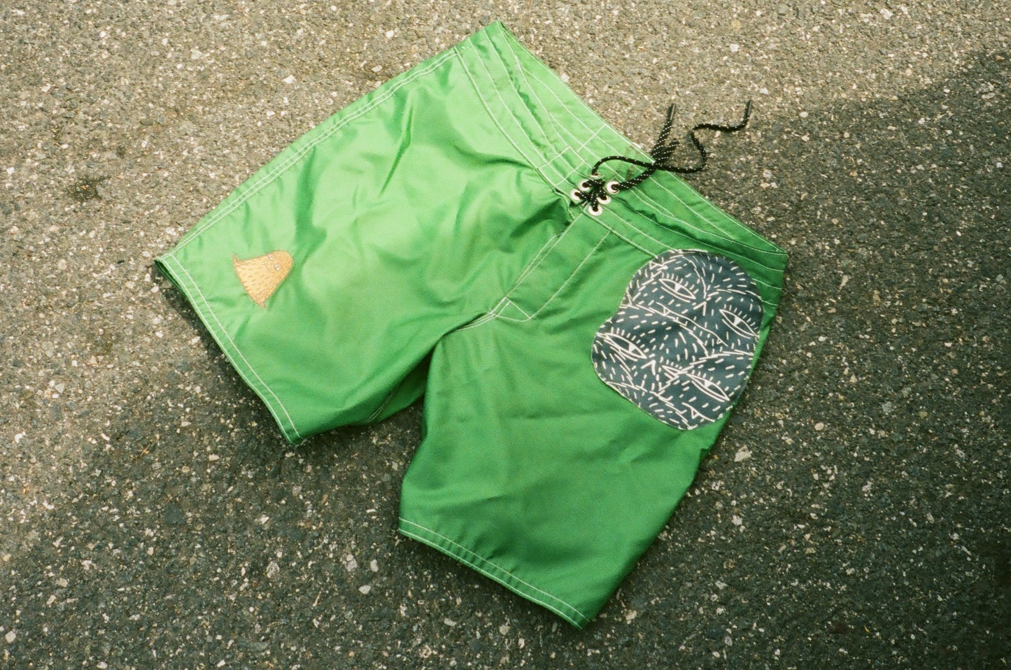 Green Nylon Boardshorts
