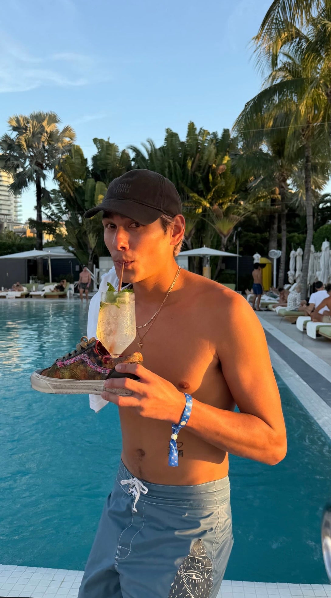 Indigo Nylon Boardshorts