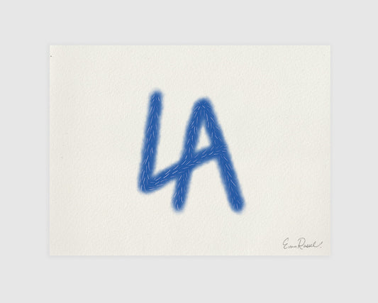 Los Angeles Hairy Font (Print)