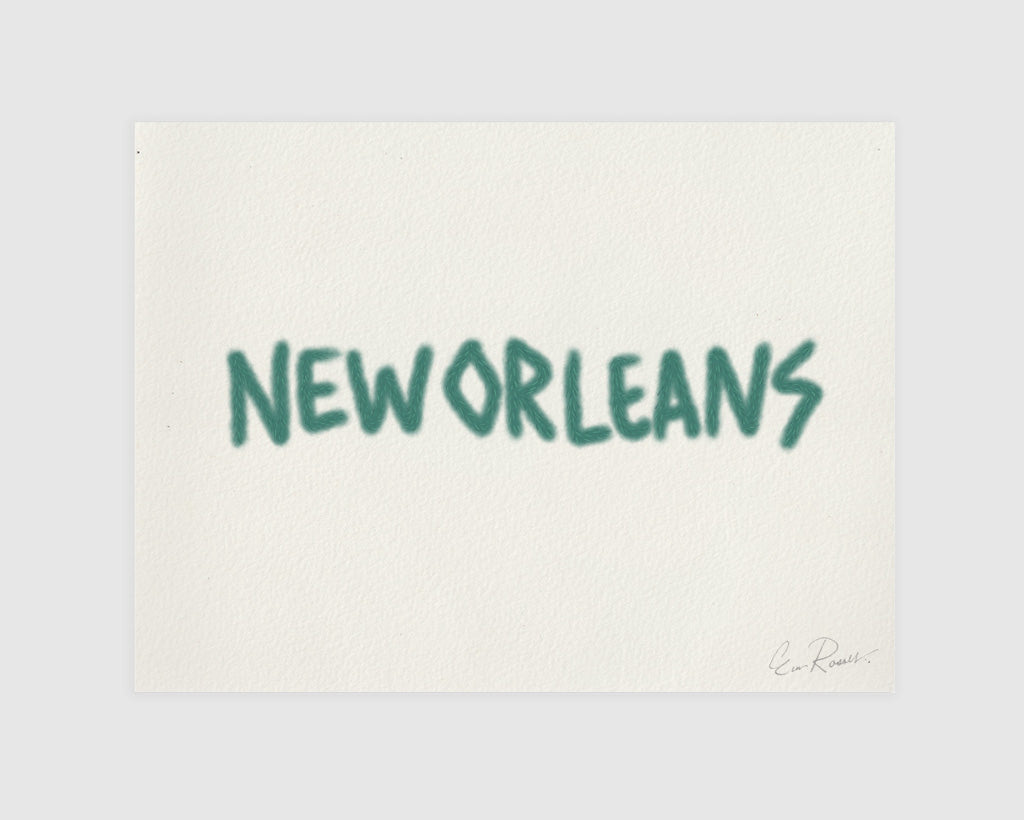 New Orleans Hairy Font (Print)