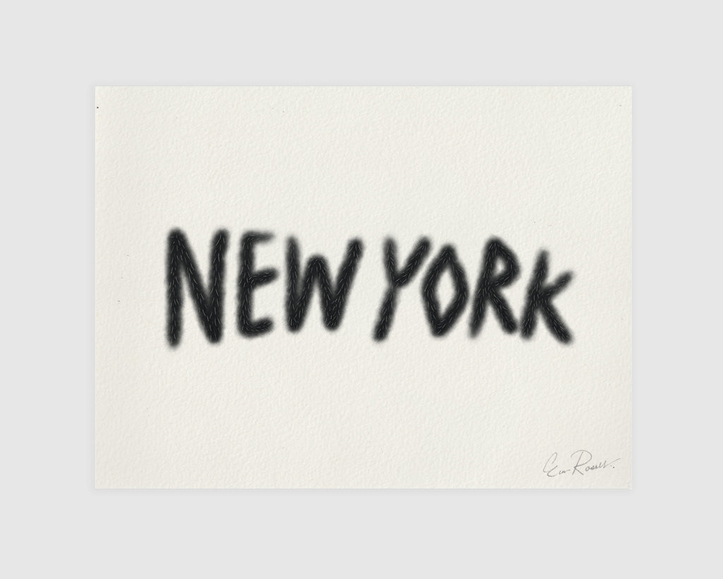 NYC Hairy Font (Print)