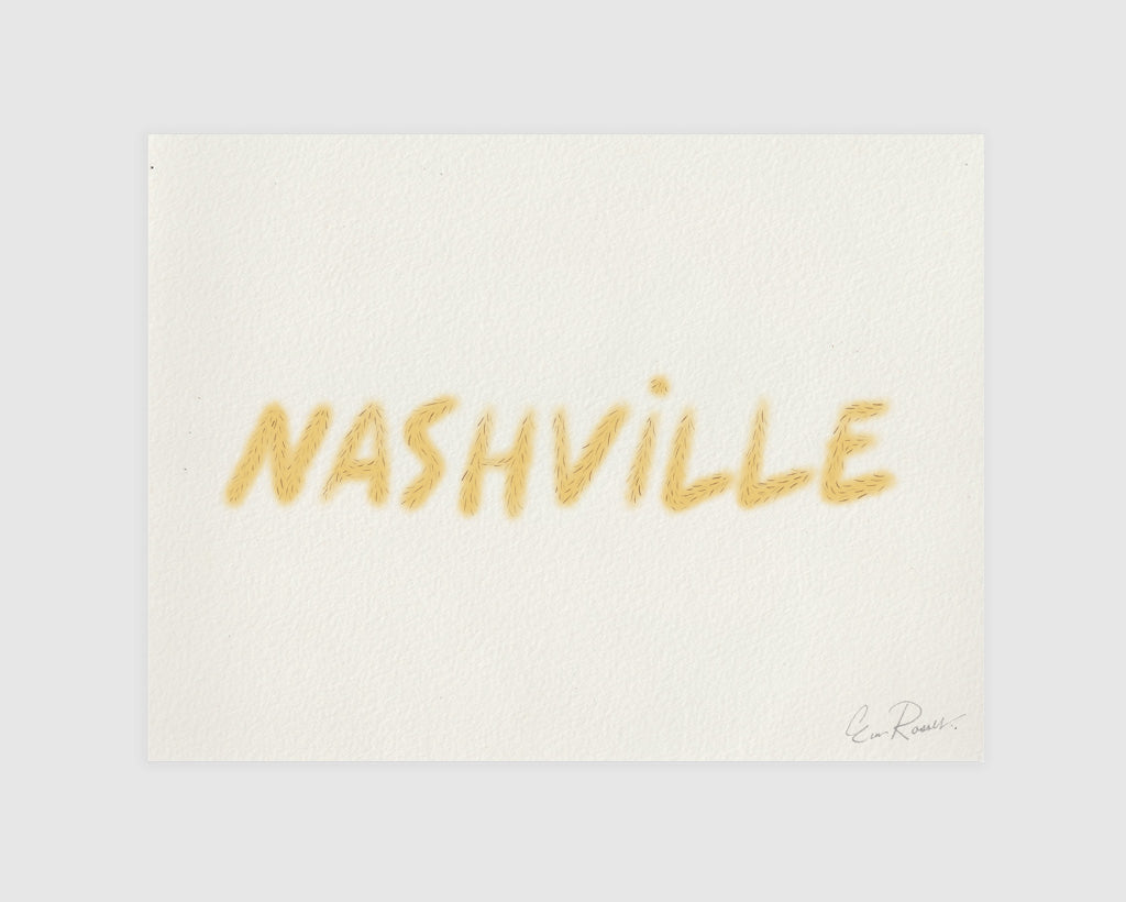 Nashville Hairy Font (Print)