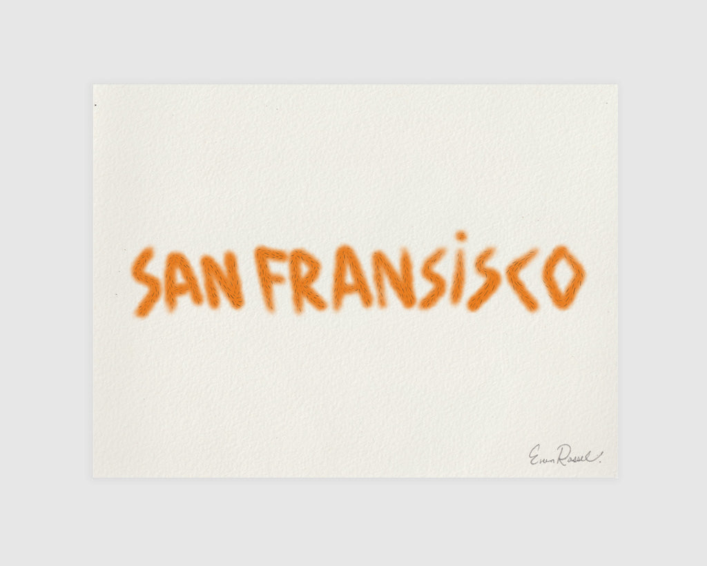 San Fransisco Hairy Font (Print)