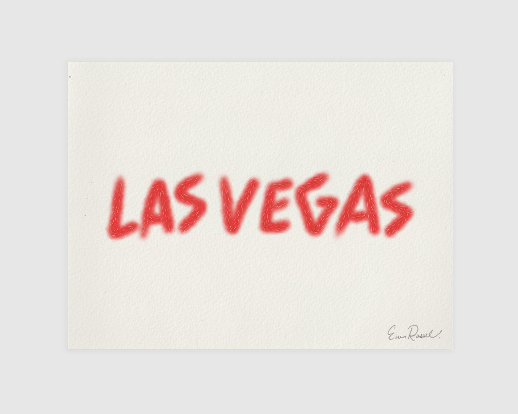 Las Vegas Hairy Font (Print)