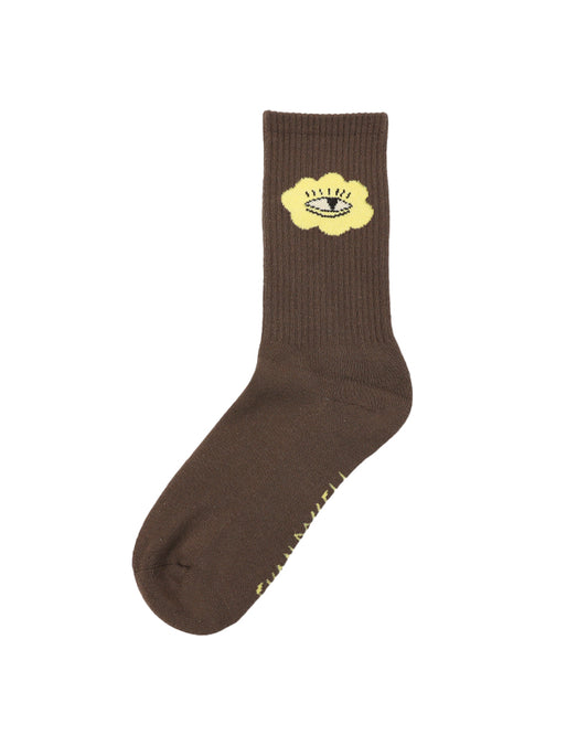 Eye Cloud Brown Sock