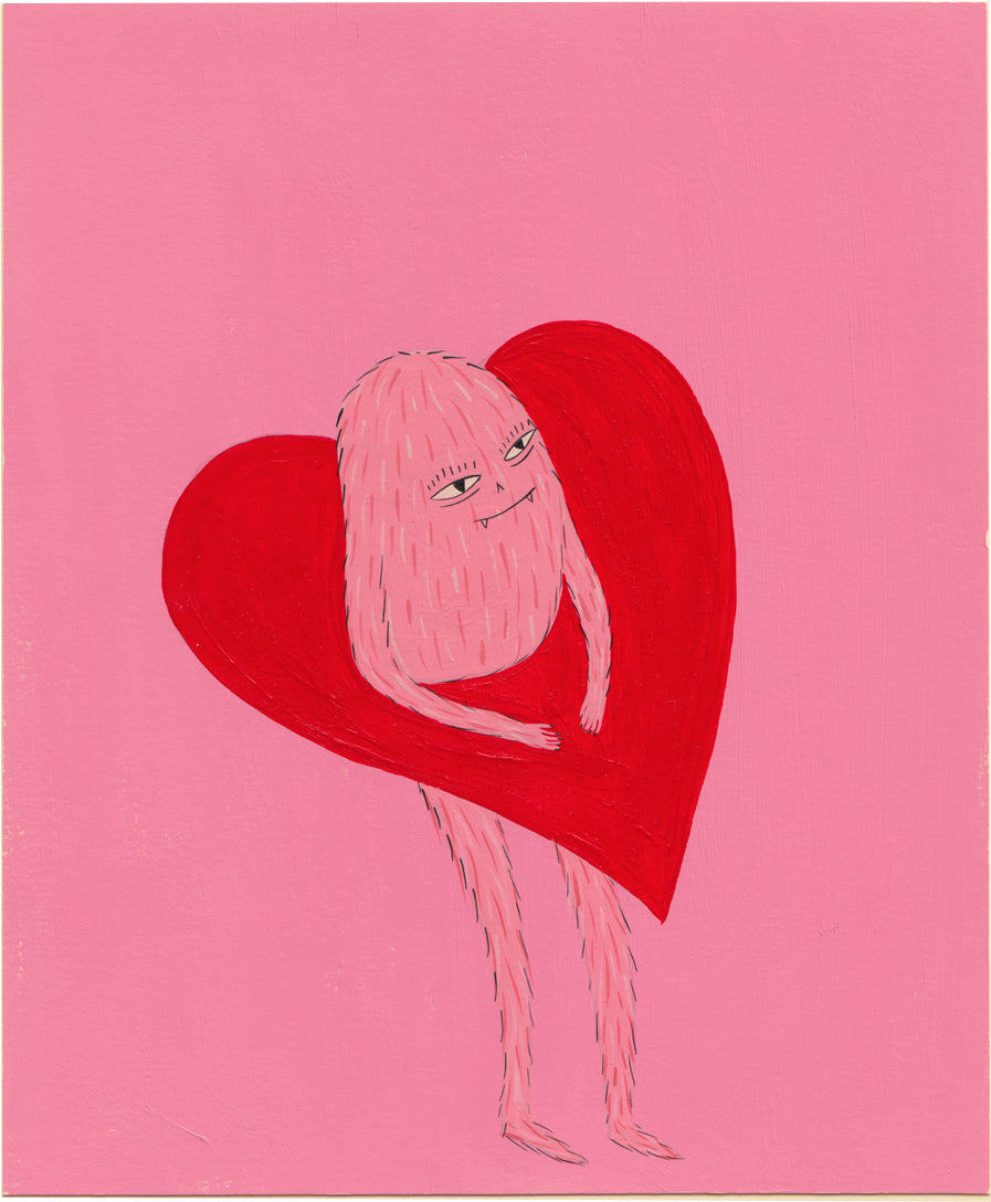 Hairy Pink Heart Series